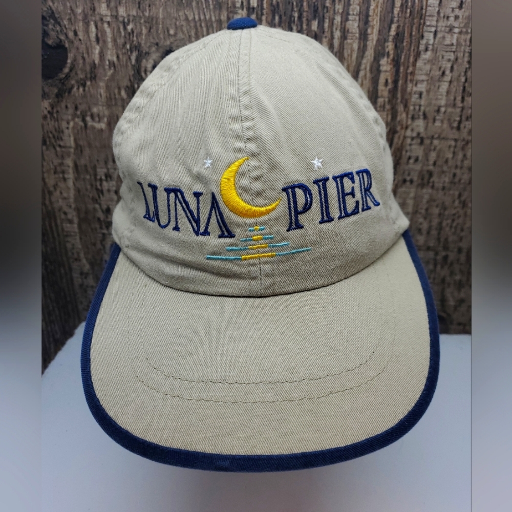 Luna Pier Beige Strapback Hat Cap Personalized Dave Embroidered Adjustable OS